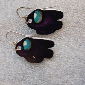 4/$60 New Dark Purple Among Us Character Pair of Earrings - Hand-Made